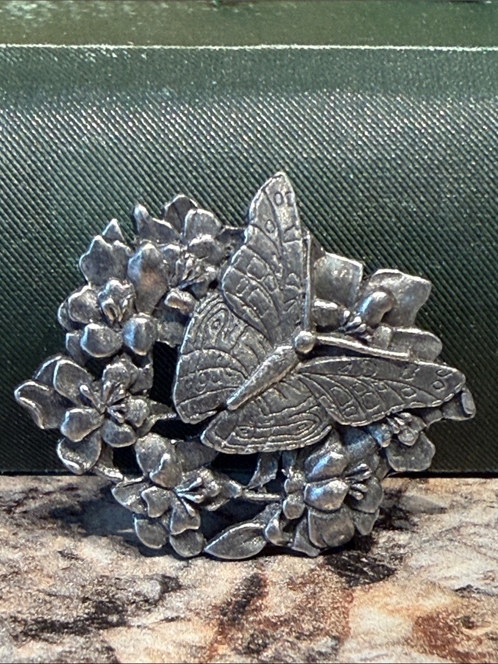 Birds & Blooms Butterfly and Floral Pin